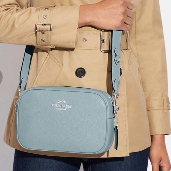 New Coach Jamie Camera crossbody Bag in Powder Blue - Picture 10 of 10